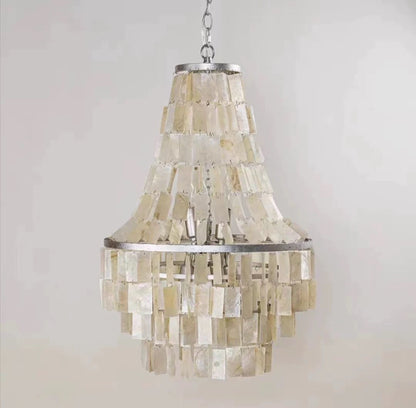 Boho Shell Tiered Chandelier