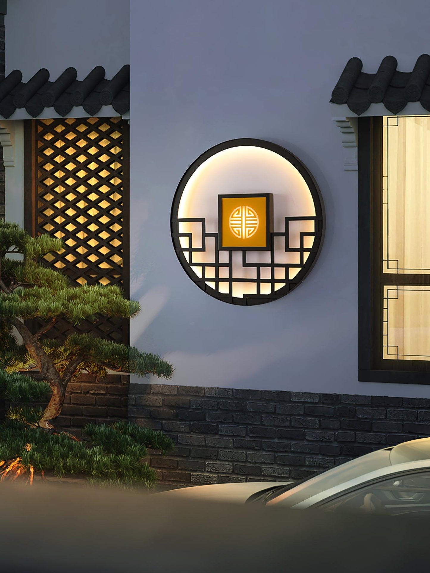 Round Outdoor Wall Light