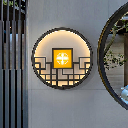 Round Outdoor Wall Light