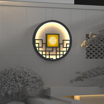 Round Outdoor Wall Light