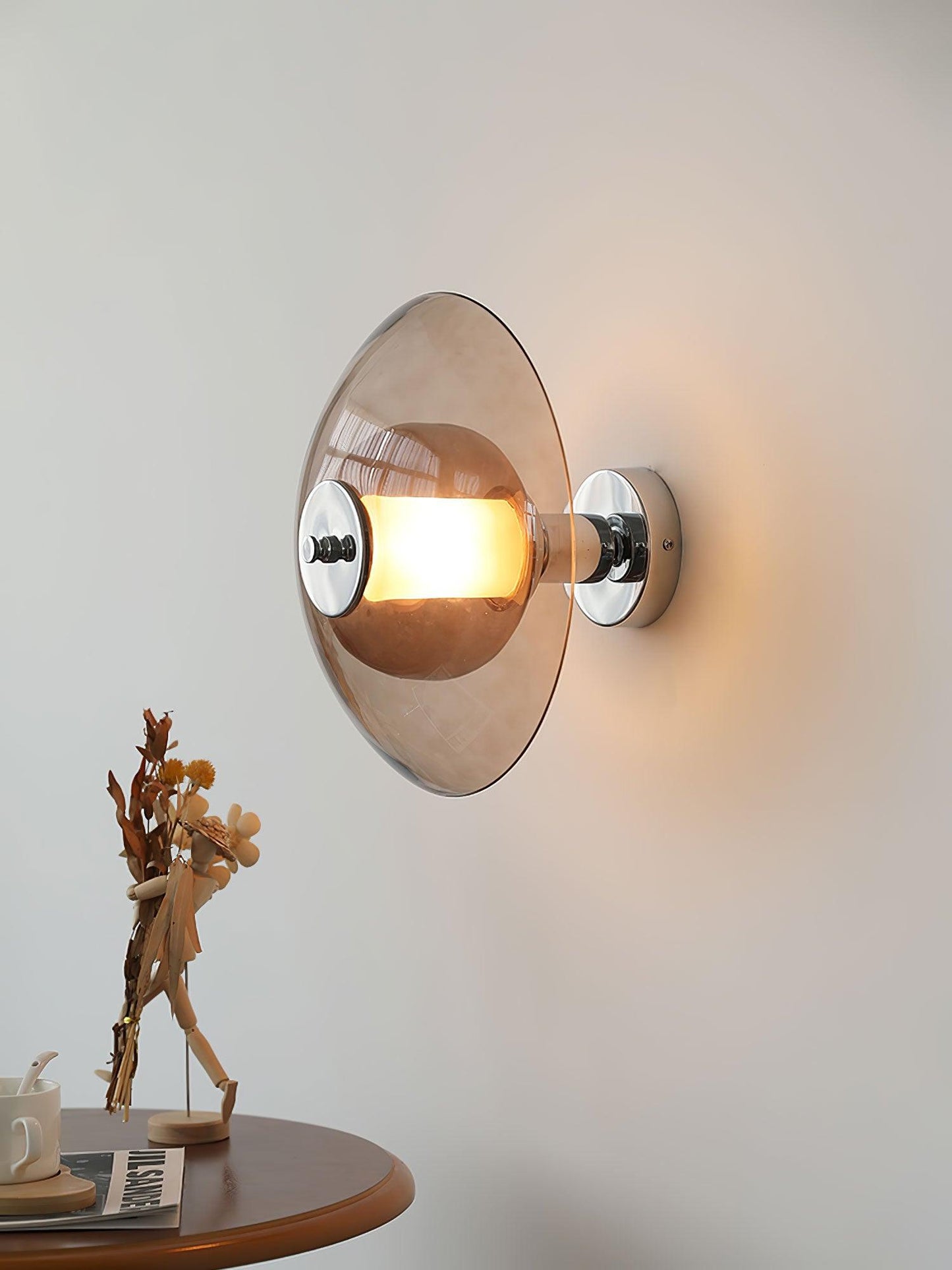 Flying Saucer Chrome Wall Light