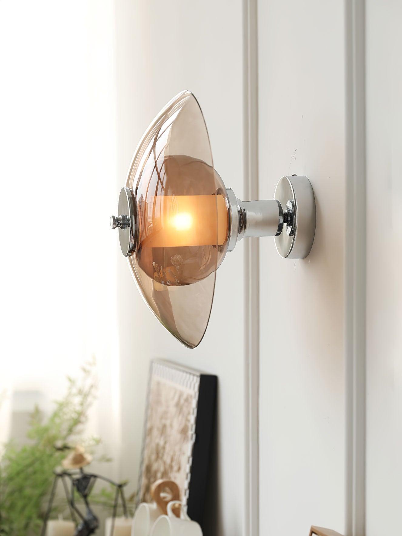 Flying Saucer Chrome Wall Light