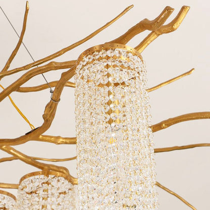 Forest Dawn Brass Chandelier