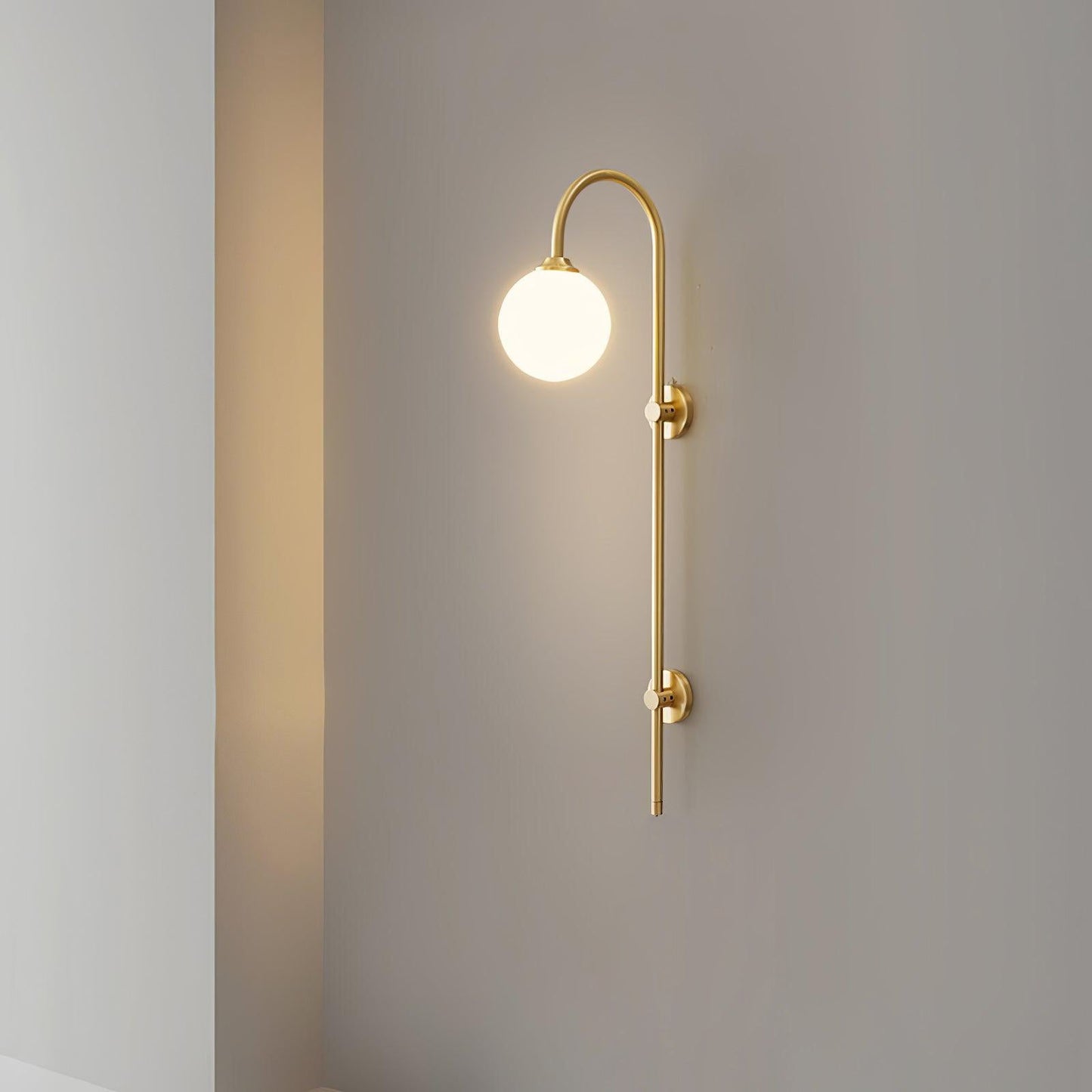 Globe Brass Wall Sconce