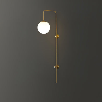 Globe Brass Wall Sconce