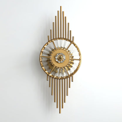 Crystal Gear Gold Wall Light