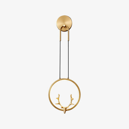 Golden Antler Wall Light