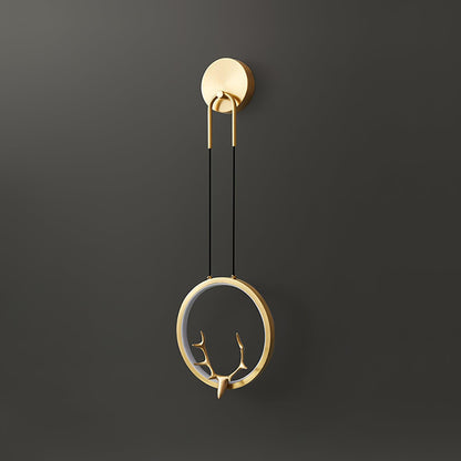 Golden Antler Wall Light