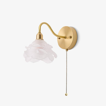 Rose Brass Wall Light