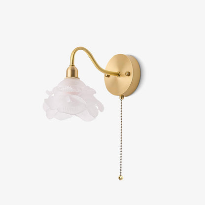 Rose Brass Wall Light