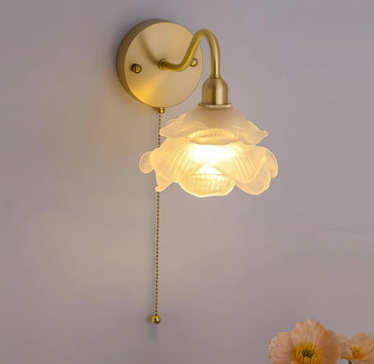 Rose Brass Wall Light