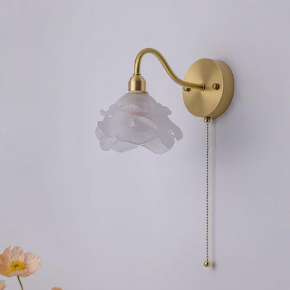 Rose Brass Wall Light