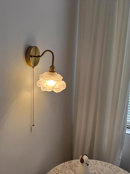 Rose Brass Wall Light