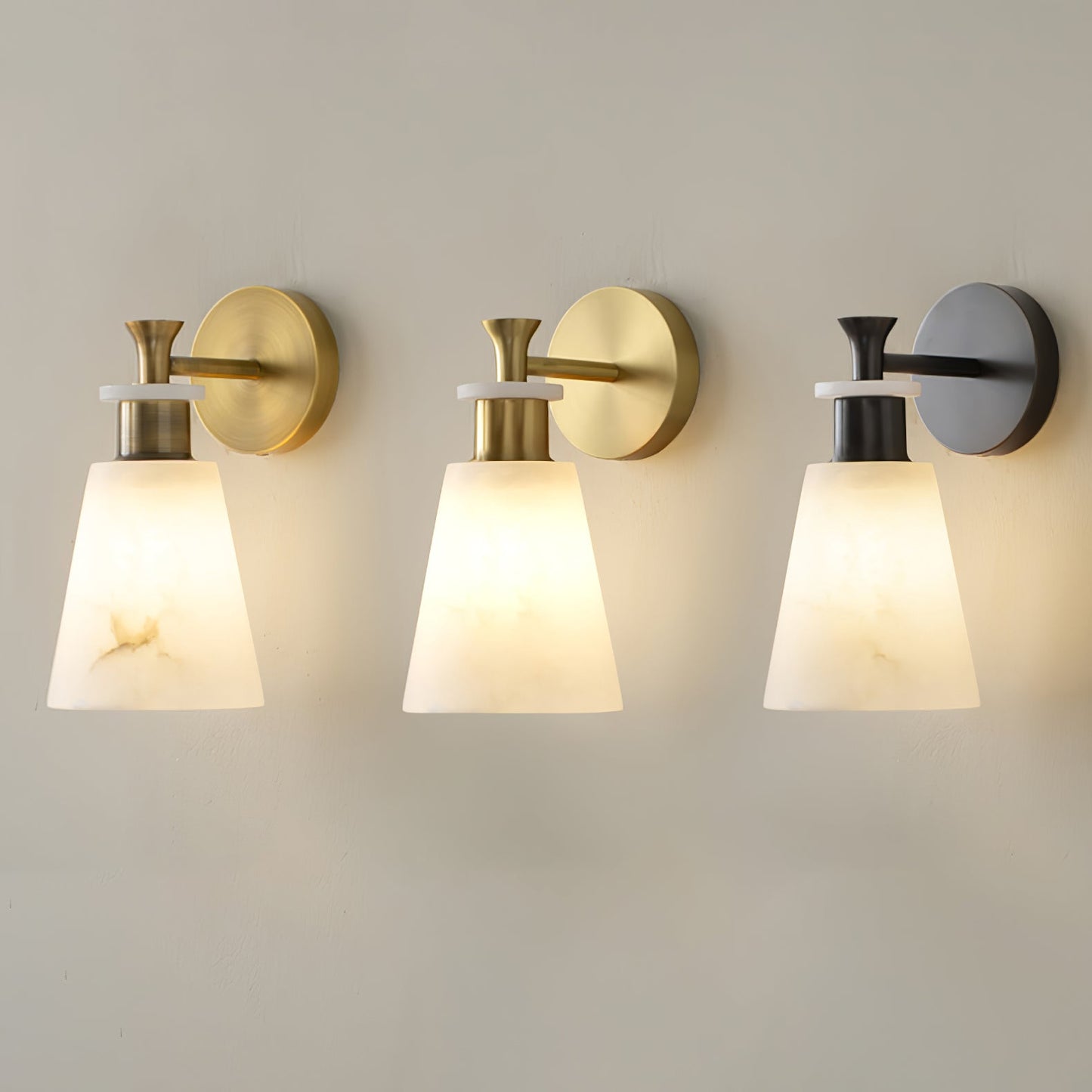 Tapered Alabaster Wall Sconce