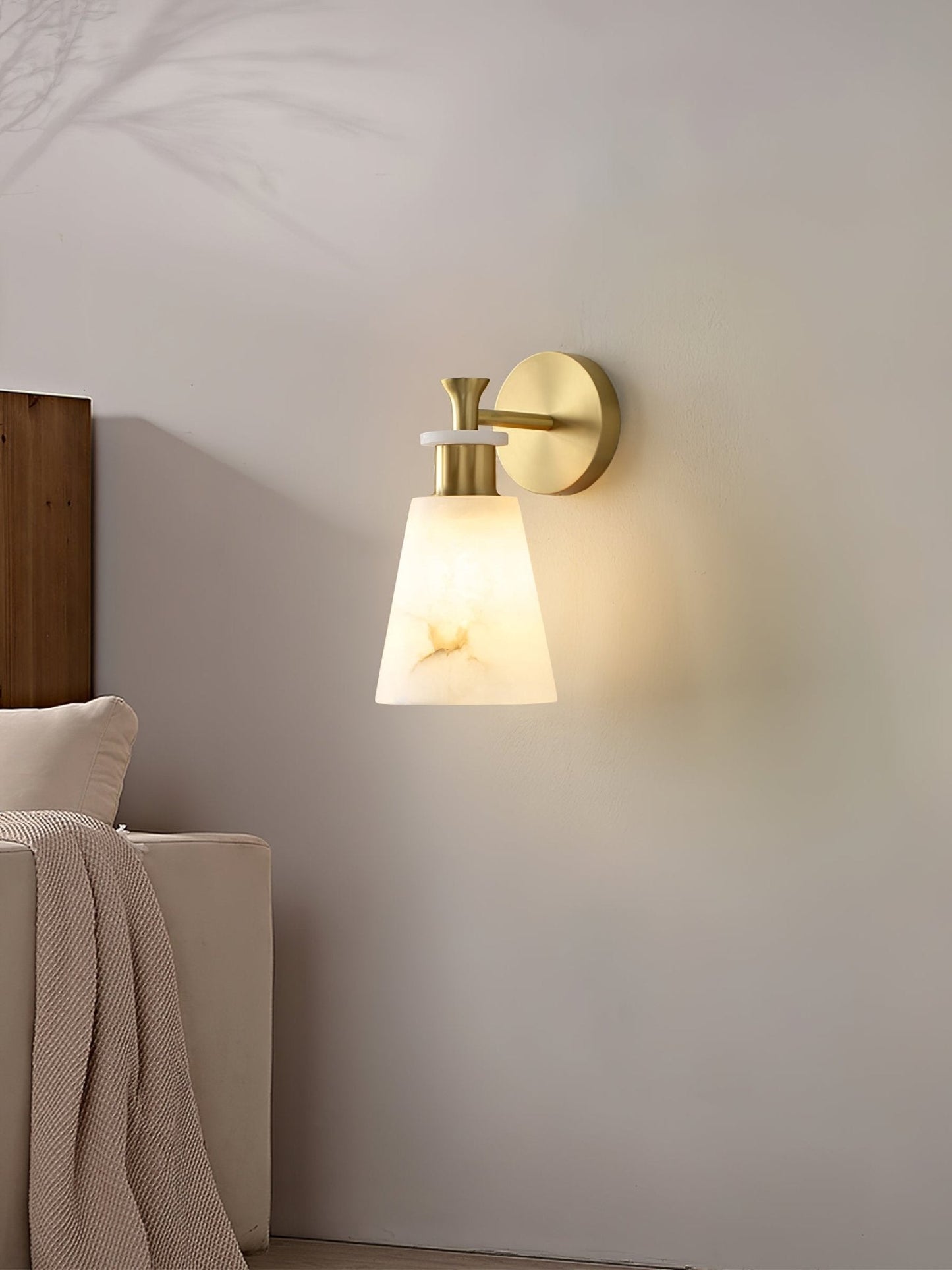 Tapered Alabaster Wall Sconce