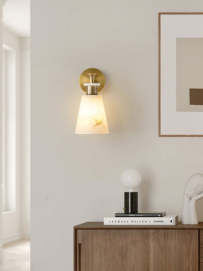 Tapered Alabaster Wall Sconce