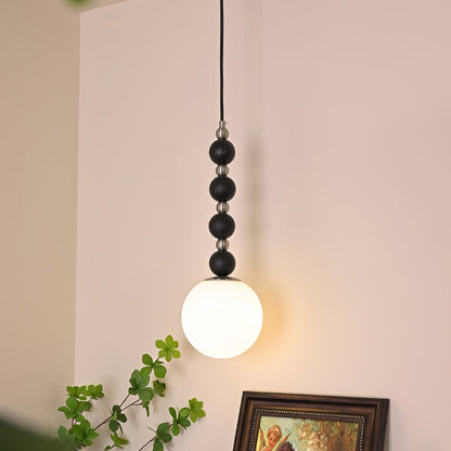 Vertical Walnut Balls Pendant Lamp