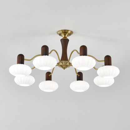 Walnut Color Embrace Chandelier