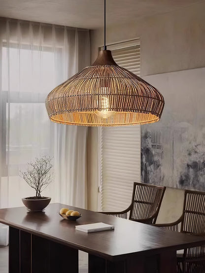 Wicker Rattan Pendant Light